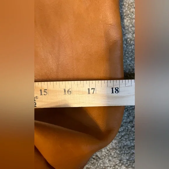 Neiman Marcus Tan Buckle Faux Leather Tote Bag - Picture 9 of 11